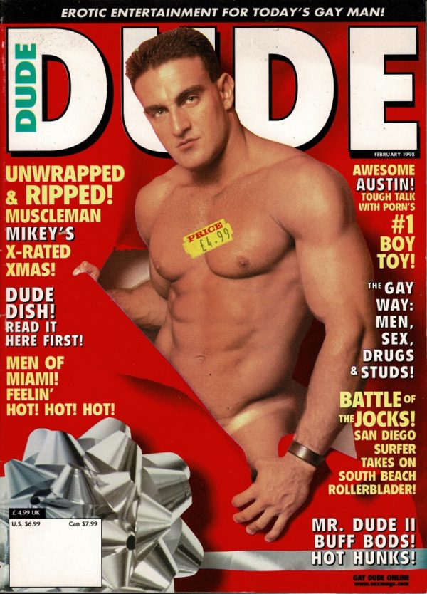 DUDE US MAGAZINE FEBRUARY 1998 GAY MAGAZINE