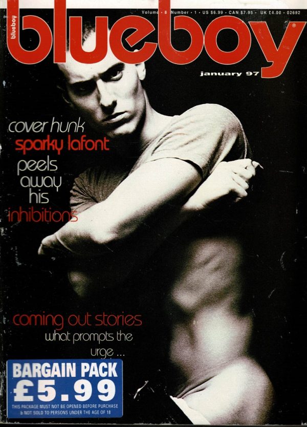 BLUEBOY US MAGAZINE JANUARY 1997 GAY MAGAZINE